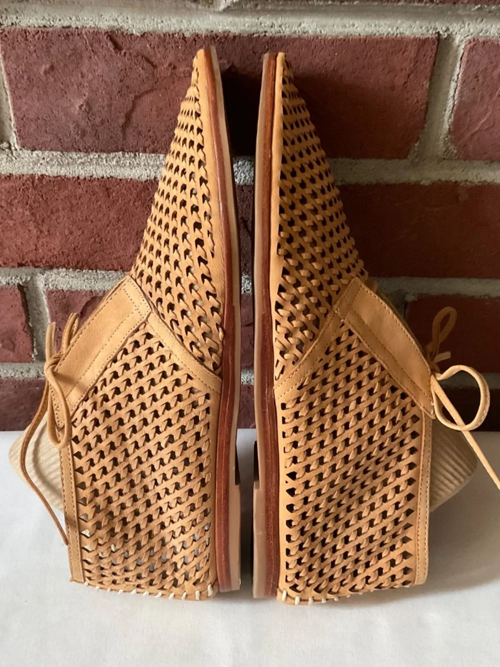 Dolce Vita Adam’s Boho Woven Leather Lace Up Loafers Size 8.5